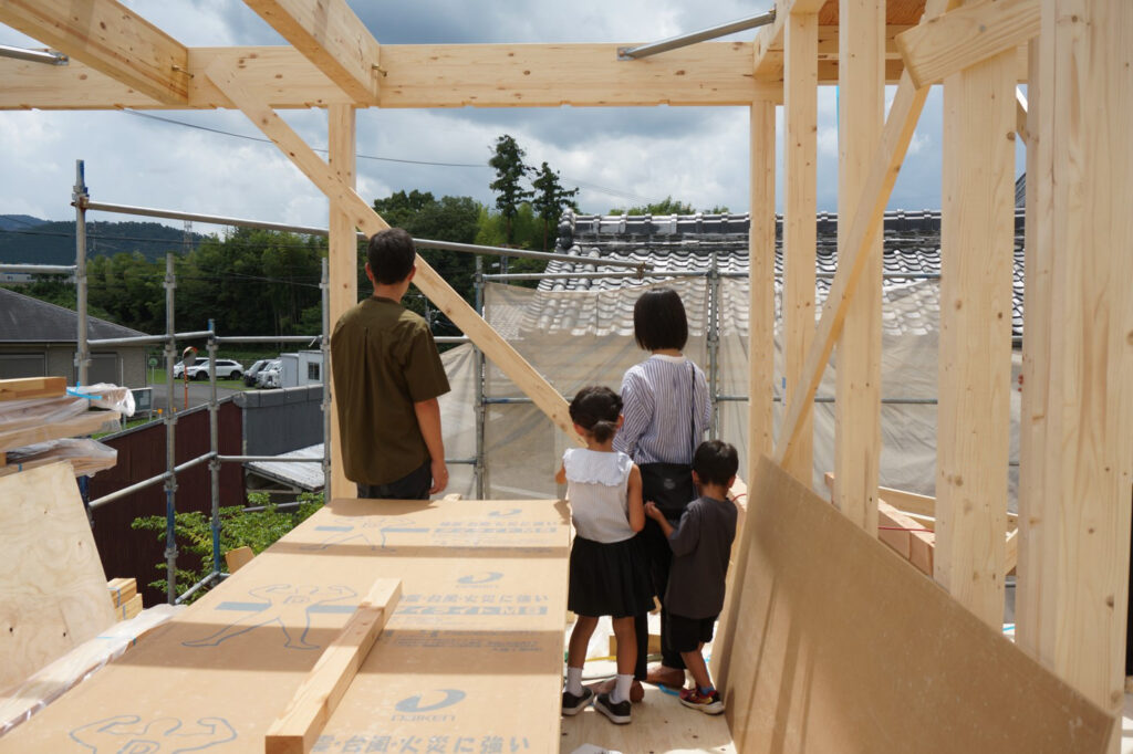滋賀県草津市「岡本町の家」棟上げが終わりました