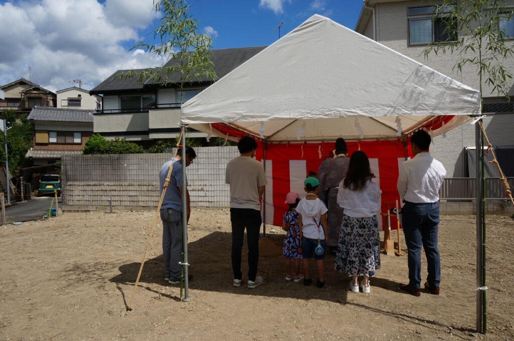 滋賀県大津市石場「石場の家」地鎮祭が終わりました