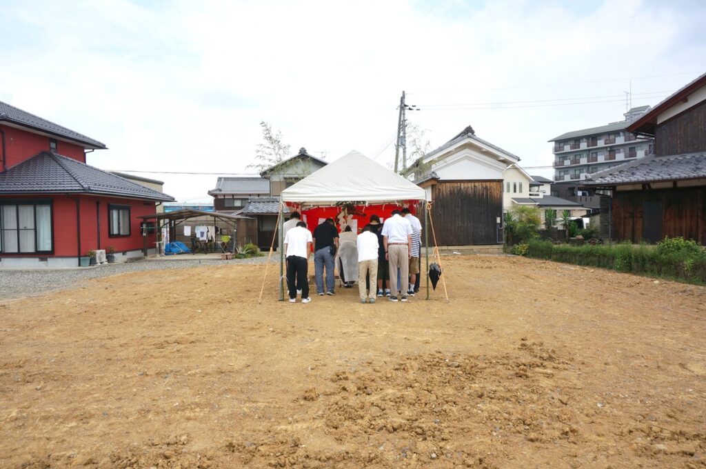 滋賀県草津市青地町「青地町の家」地鎮祭が終わりました。